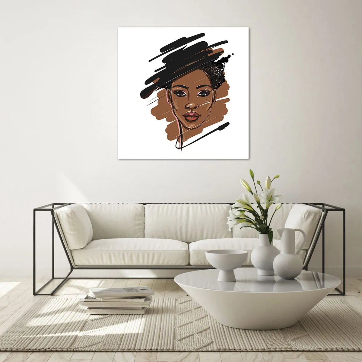 Tablou pe sticlă - Dulce ca ciocolata - 50x50 cm