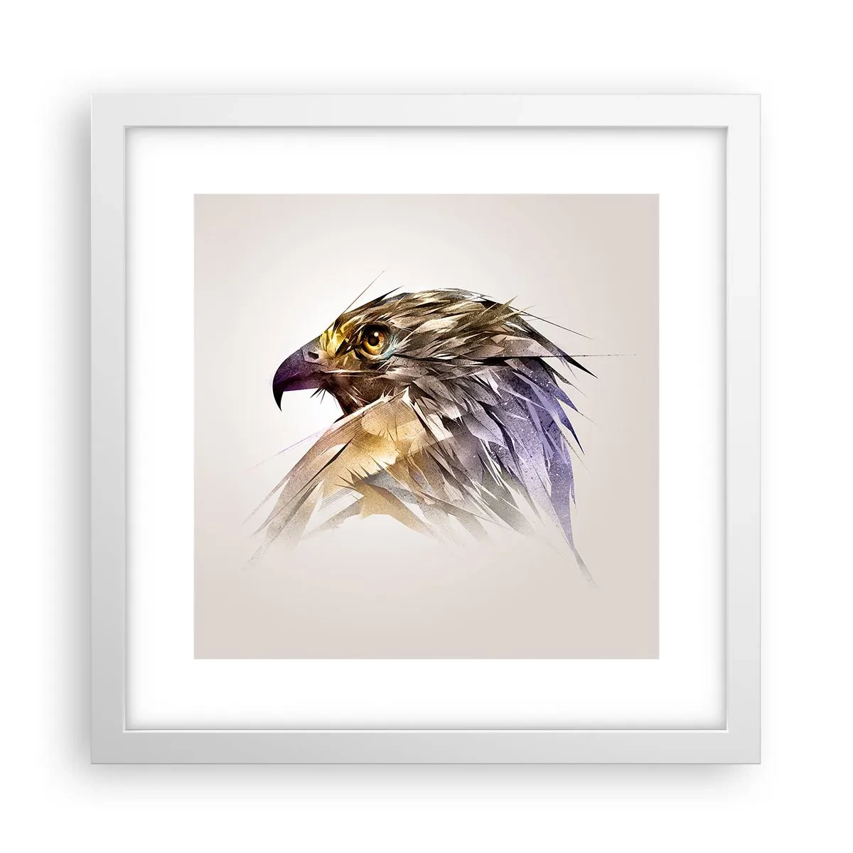 Poster în ramă albă - Portretul unui războinic - 30x30 cm