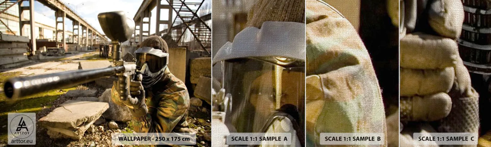 Mostră tapet Premium Canvas - Și tu poți fi erou - Paintball, Sport, Militar - 100x30 cm