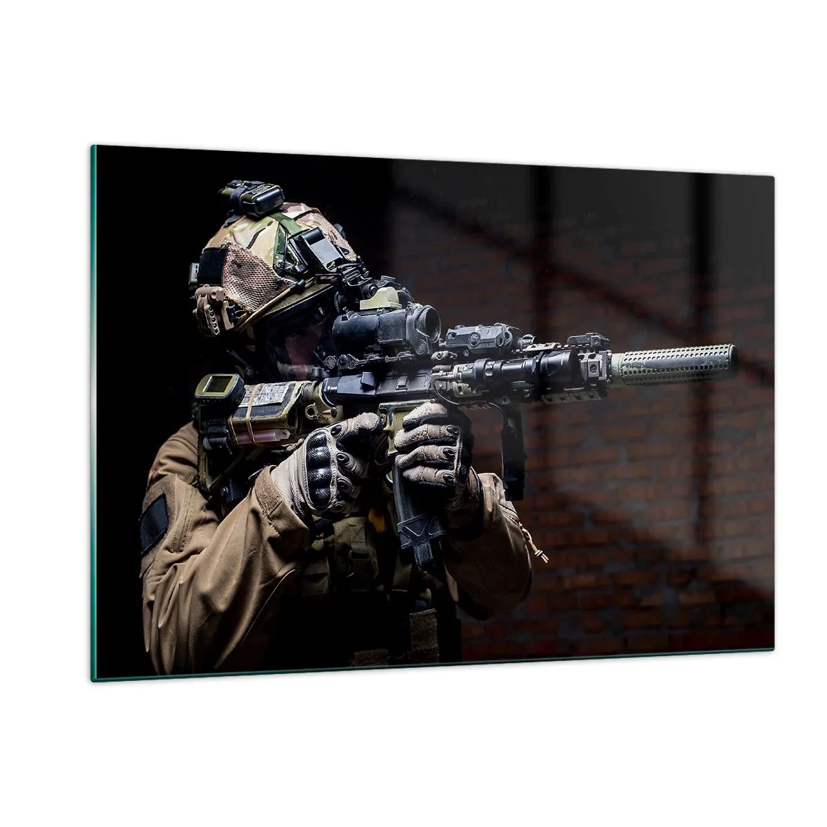 Tablou pe sticlă - Eficient mortal - 120x80 cm