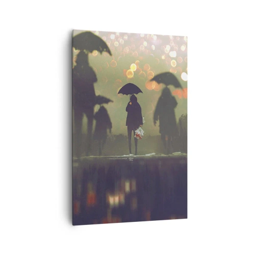 Tablou pe pânză - Din perspectiva unei picături de ploaie - 80x120 cm