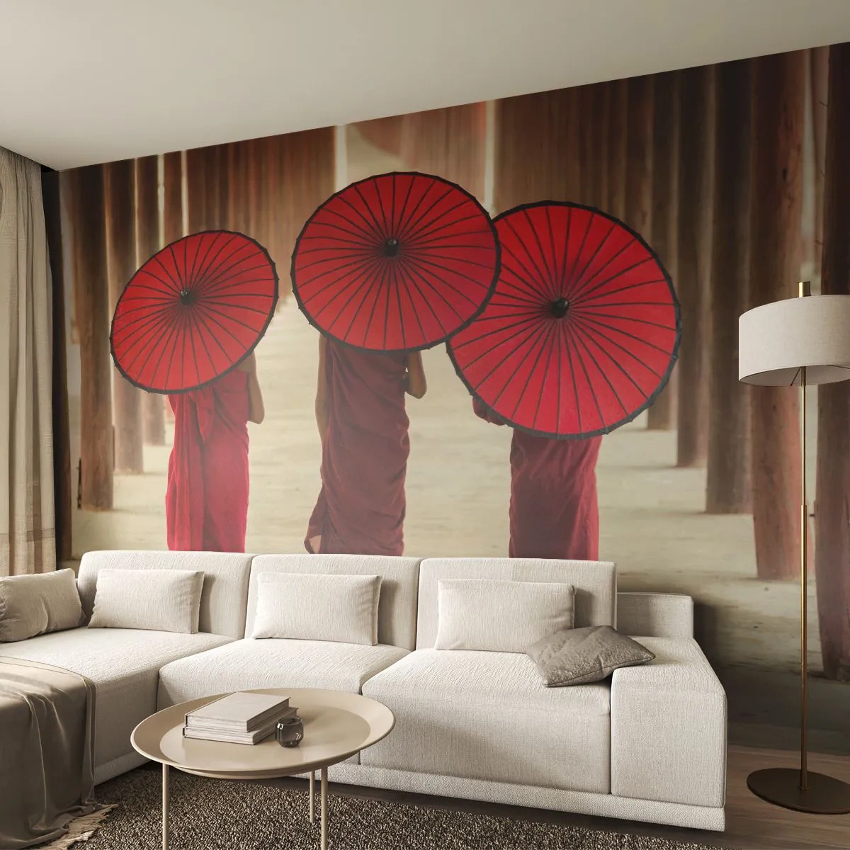 Tapet Standard Eco - Pe drumul spre Tărâmul Pur - Asia, Birmania, femei - 400x280 cm