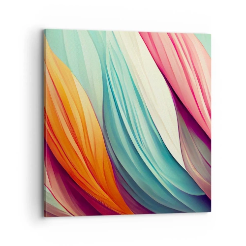 Tablou pe pânză - Țesătură de curcubeu - 70x70 cm