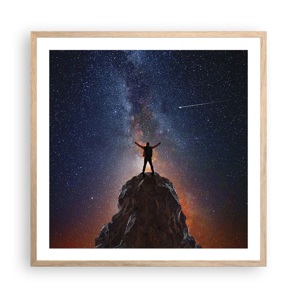 Poster în ramă de stejar deschis - Puterea este cu mine! - 60x60 cm