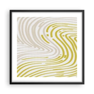 Poster în ramă neagră - Compoziție cu cambrare ușoară - 50x50 cm