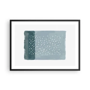 Poster în ramă neagră - Crescute pe albastru - 70x50 cm