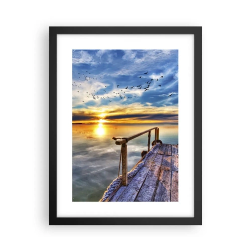 Poster în ramă neagră - Vântul se odihnește - 30x40 cm