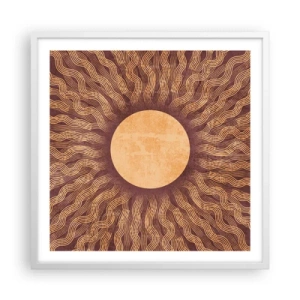 Poster în ramă albă - Icoana soarelui - 60x60 cm