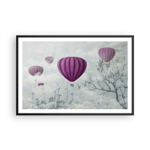 Poster în ramă neagră - Ca niște nave pe cer - 91x61 cm