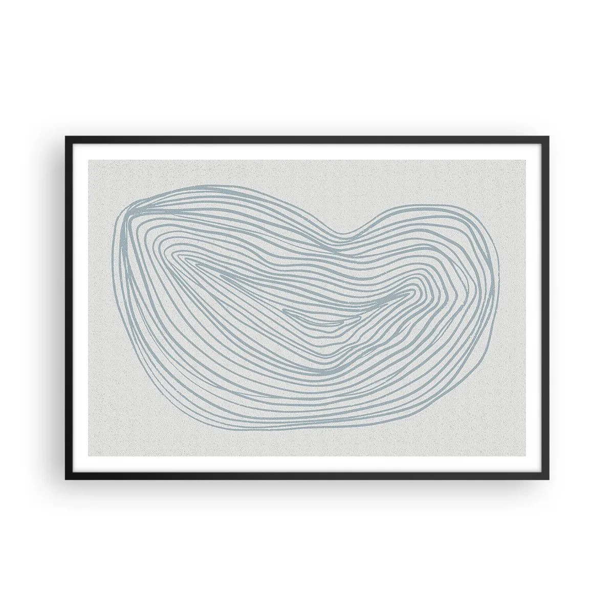 Poster în ramă neagră - Zâmbet de picături - 100x70 cm