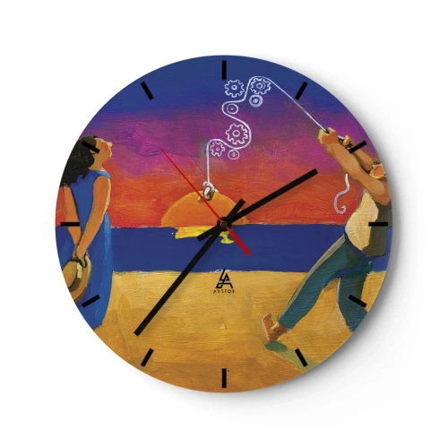 Ceas de perete - Ceas pe sticlă - Mai mult decât o stea din cer - 40x40 cm