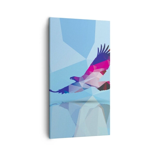 Tablou pe pânză - Vultur în cristal liliachiu - 45x80 cm