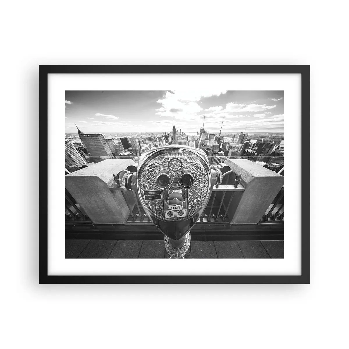 Poster în ramă neagră - Orașul de deasupra orașelor - 50x40 cm