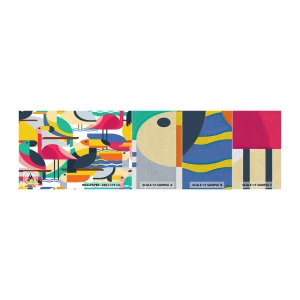 Mostră tapet Premium Sand - Cheful păsărilor - Abstracția, Pelican, Bucată - 100x30 cm