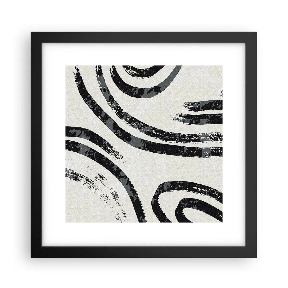 Poster în ramă neagră - Pe jumătate oprit - 30x30 cm