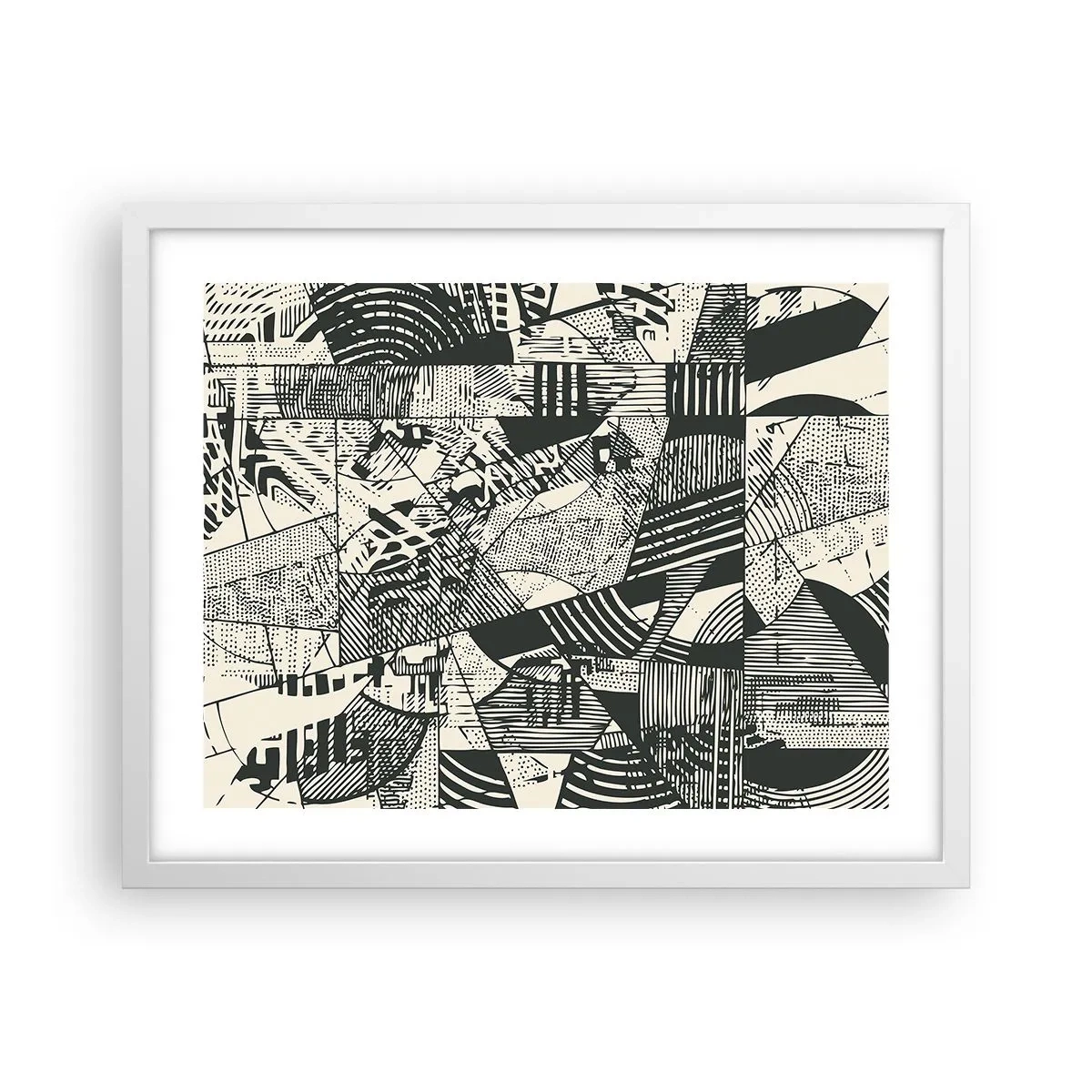 Poster în ramă albă - Dinamica de astăzi - 50x40 cm