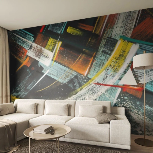 Tapet Standard Eco - Energia în mișcare - Abstracția, Bucată, Artă Modernă - 300x210 cm