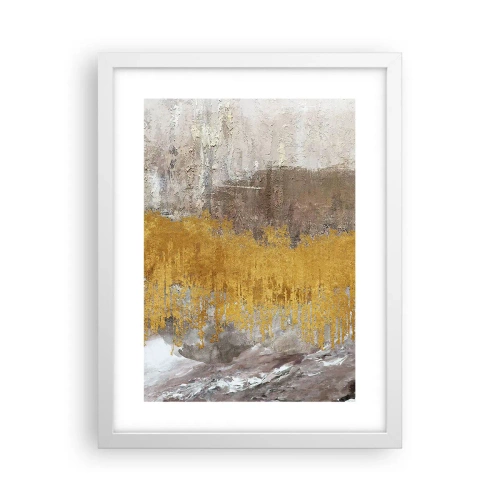 Poster în ramă albă - O suflare de aur - 30x40 cm