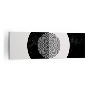 Tablou pe pânză - Armonie în alb și negru - 160x50 cm