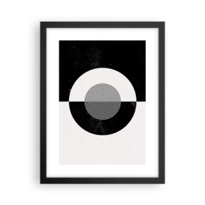 Poster în ramă neagră - Armonie în alb și negru - 30x40 cm
