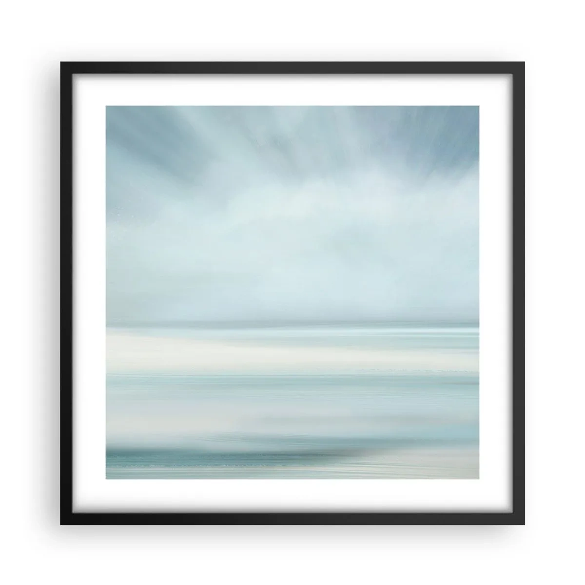 Poster în ramă neagră - Liniște până la orizont - 50x50 cm