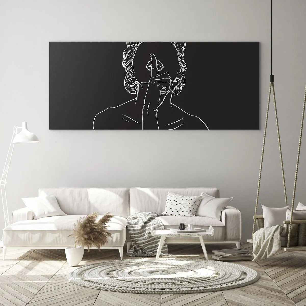 Tablou pe sticlă - Frumusețea înflorește în tăcere - 100x40 cm