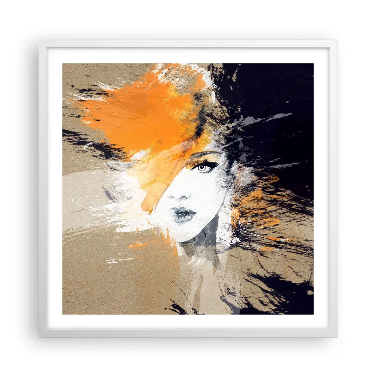 Poster în ramă albă - Și se face lumină - 60x60 cm