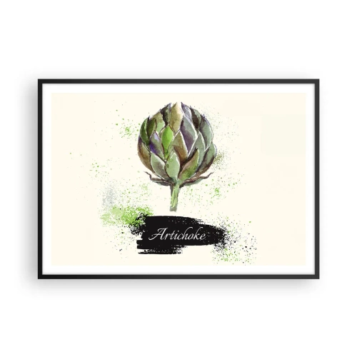 Poster în ramă neagră - Trăiască legumele! - 100x70 cm