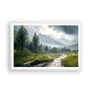 Poster în ramă albă - Până acolo și înapoi - 91x61 cm