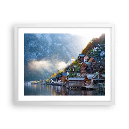 Poster în ramă albă - Atmosferă alpină - 50x40 cm