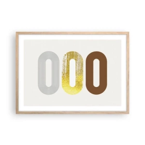 Poster în ramă de stejar deschis - Ooo! - 70x50 cm
