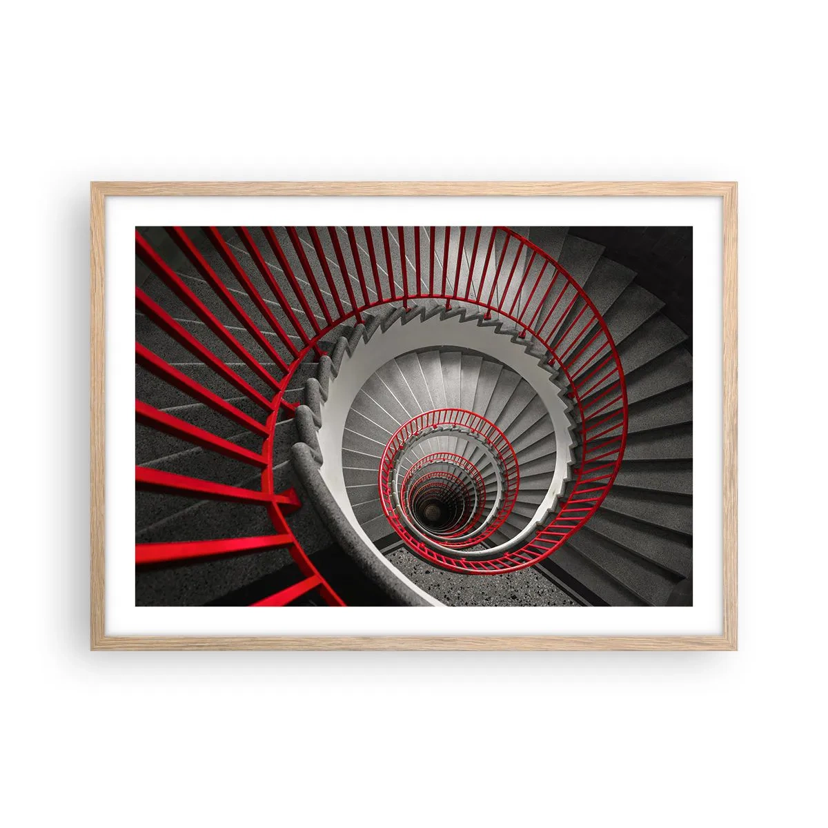 Poster în ramă de stejar deschis - Jocuri arhitecturale - 70x50 cm