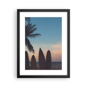 Poster în ramă neagră - Și mâine ne vom distra - 30x40 cm