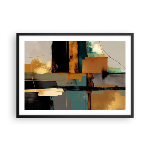 Poster în ramă neagră - Abstracția - lumină și umbră - 70x50 cm