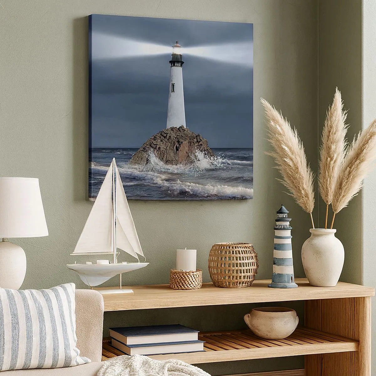 Tablou pe pânză - Aici... aici...! - 30x30 cm