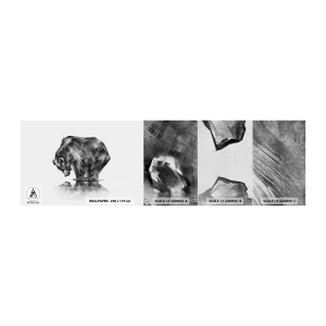 Mostră tapet Premium Canvas - Mă bucur să văd pe cineva apropiat - Abstracția, Urs polar, Natură - 100x30 cm