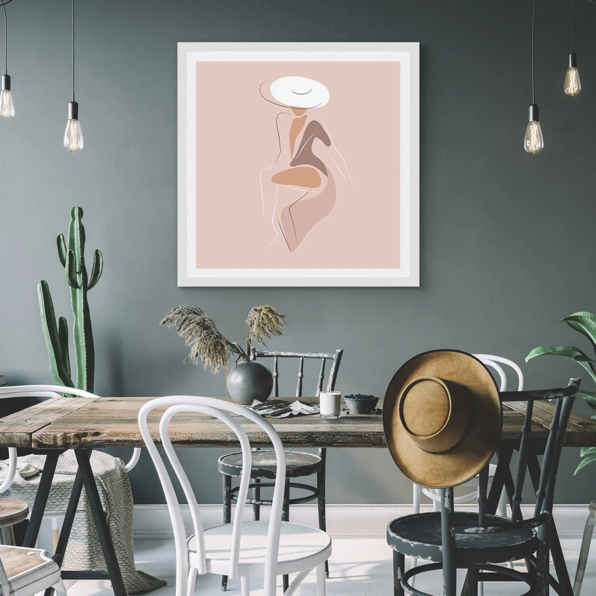 Poster în ramă albă - O doamnă adevărată - 30x30 cm