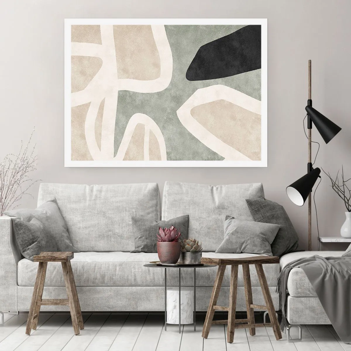 Poster - Compoziție cu motiv negru - 70x50 cm