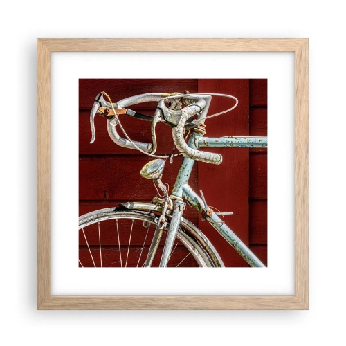 Poster în ramă de stejar deschis - Creat pentru victorie - 30x30 cm