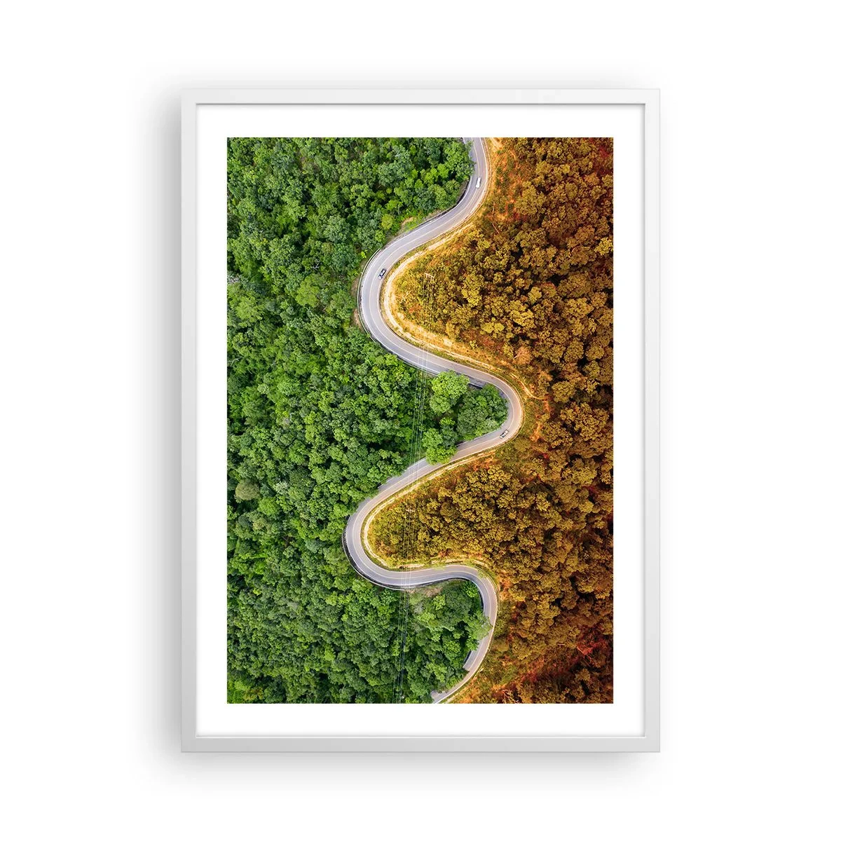 Poster în ramă albă - Frontiere și defilee - 50x70 cm