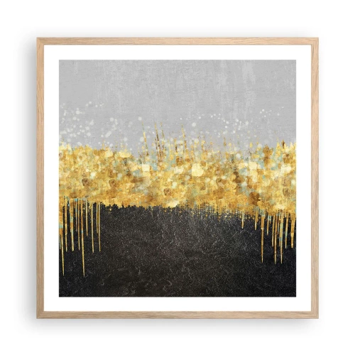 Poster în ramă de stejar deschis - Înăuntru și în sus - 60x60 cm