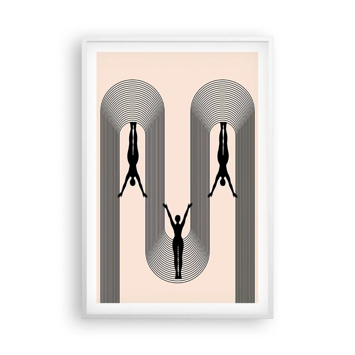 Poster în ramă albă - Cu susul în jos - 61x91 cm