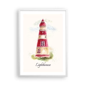 Poster în ramă albă - Întotdeauna vreme bună - 50x70 cm