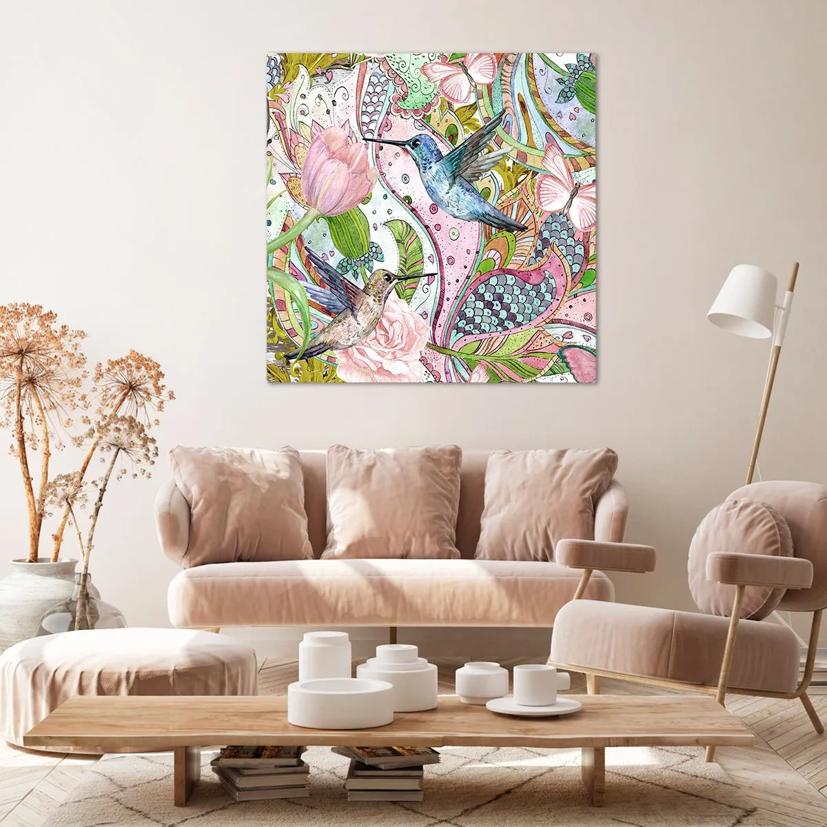 Tablou pe pânză - Încurcat în viță de vie - 40x40 cm
