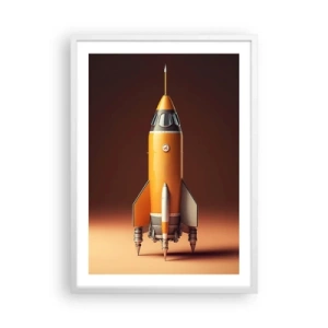 Poster în ramă albă - Totul începe cu un vis - 50x70 cm