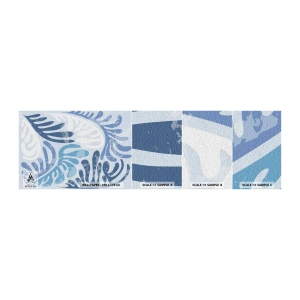 Mostră tapet autocolant Deluxe Sticker - Ferigi albastre - Minimalism, Pastel, Boho - 100x30 cm