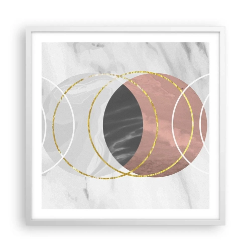 Poster în ramă albă - Muzica sferelor - 60x60 cm