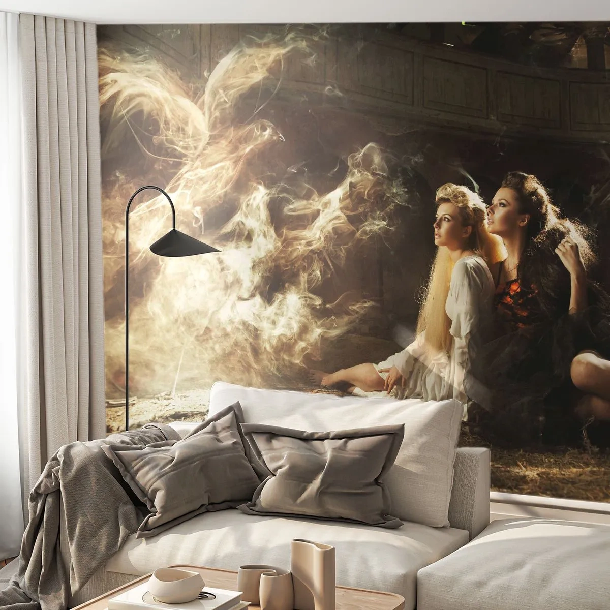 Tapet Premium Sand - Și poezia s-a născut - Abstracția, Phoenix, Femeie - 350x256 cm