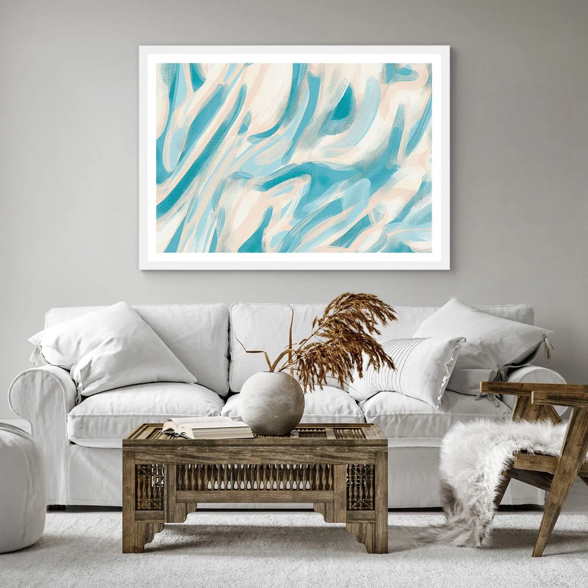 Poster în ramă albă - Brize de primăvară - 30x30 cm