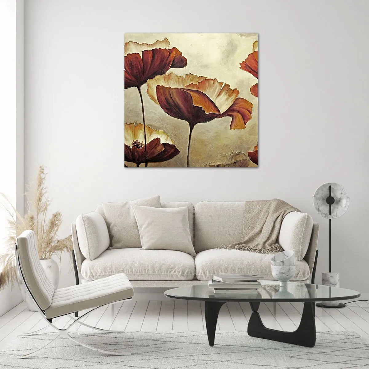 Tablou pe sticlă - Lunca - 60x60 cm